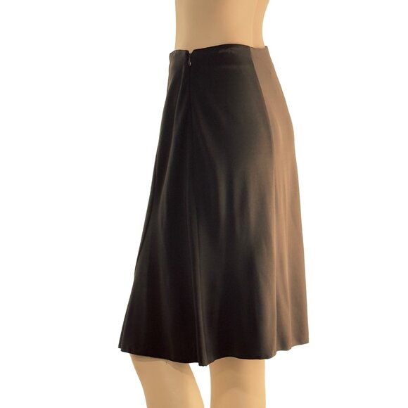 INC INTERNATIONAL CONCEPT Women's Skirt Brown Jersey Knit Flare Midi Size PM - Picture 3 of 14